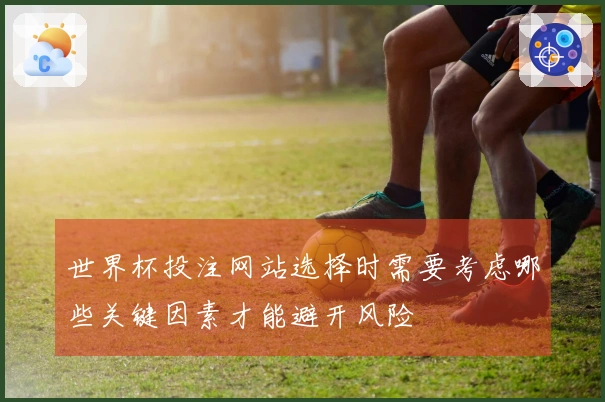 世界杯投注网站选择时需要考虑哪些关键因素才能避开风险